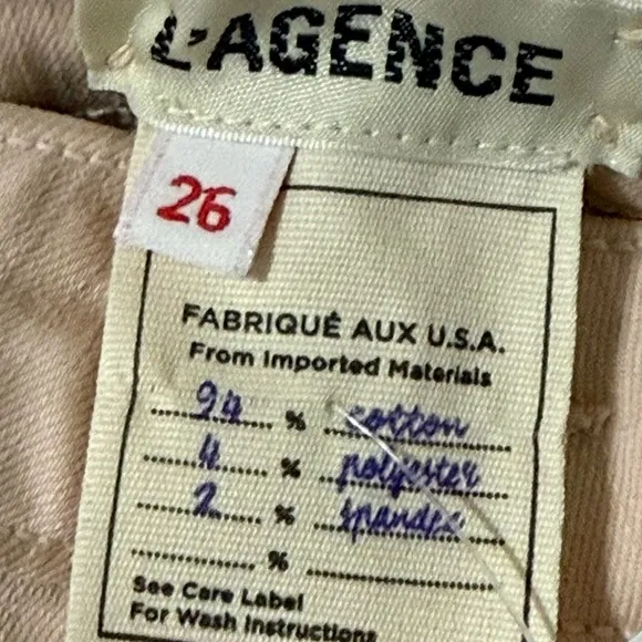 $135 L'AGENCE Margot High-Rise Skinny Crop Jeans 26