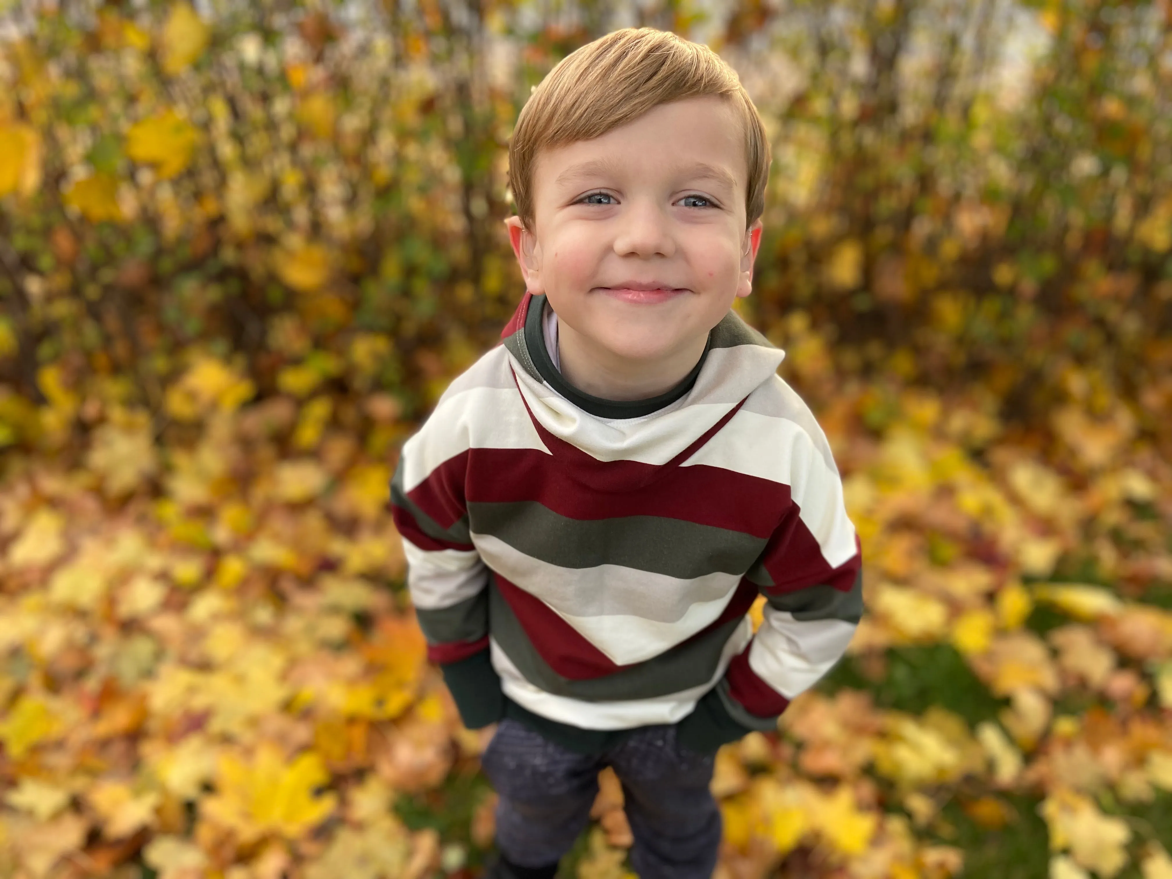 3-6y Holiday Stripe Slouchy Hoodie - Grow With Me