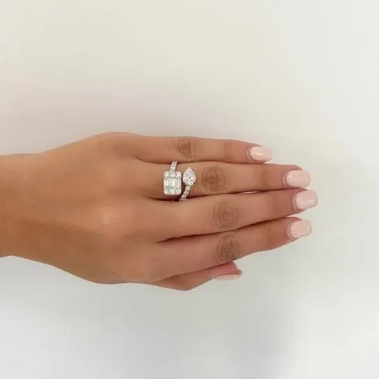3/4 Carat Pear Shape Cut Diamond - F SI2 - 0.74ct - 214274