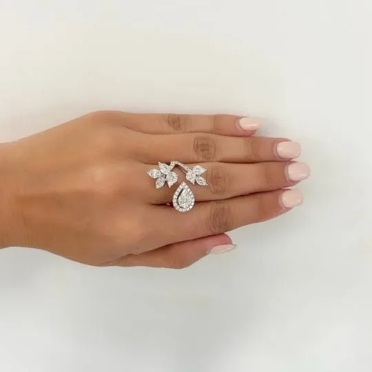 3/4 Carat Pear Shape Cut Diamond - F SI2 - 0.74ct - 214274