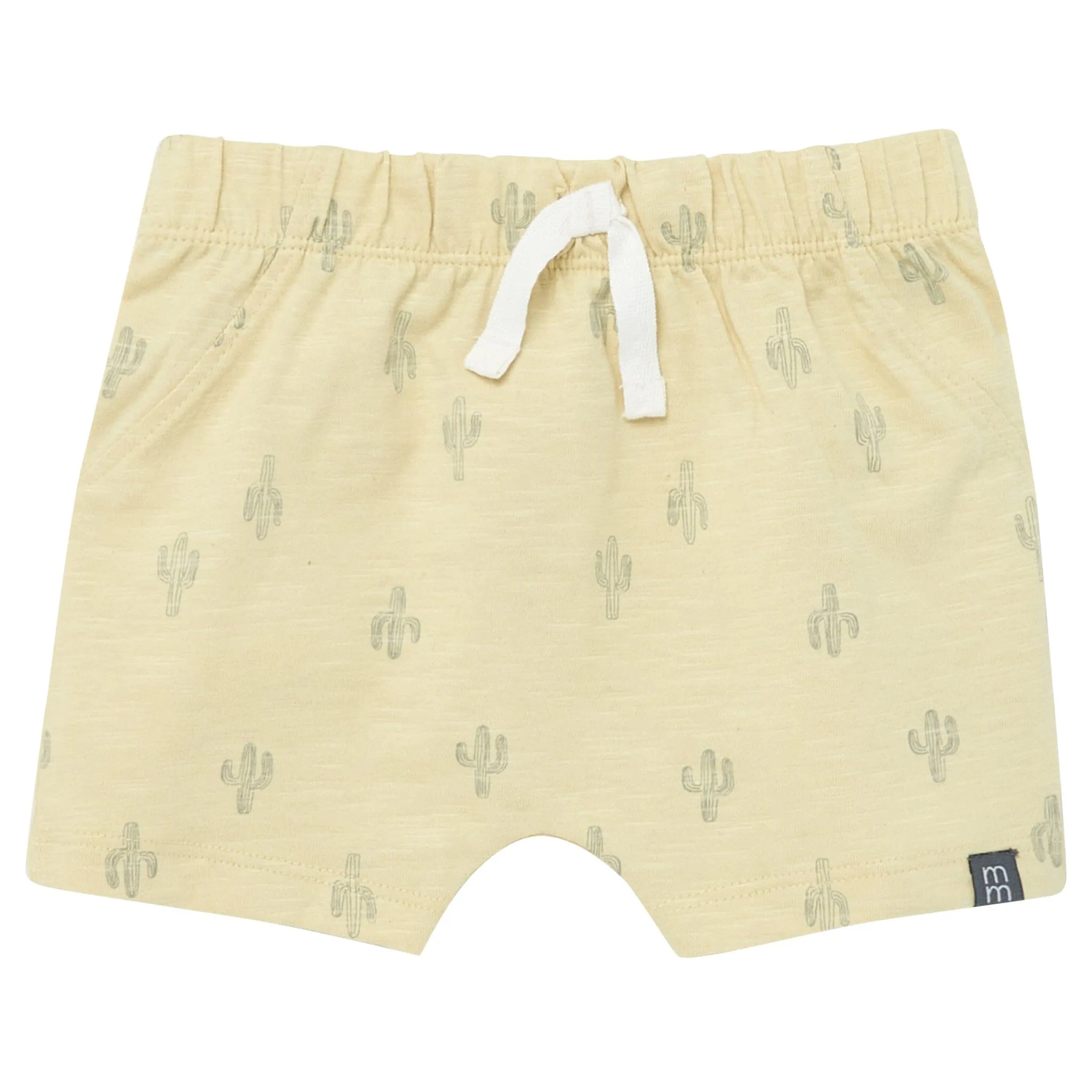 4-Piece Baby Boys Dusty Yellow Cactus Sleeveless Shirts and Shorts Set
