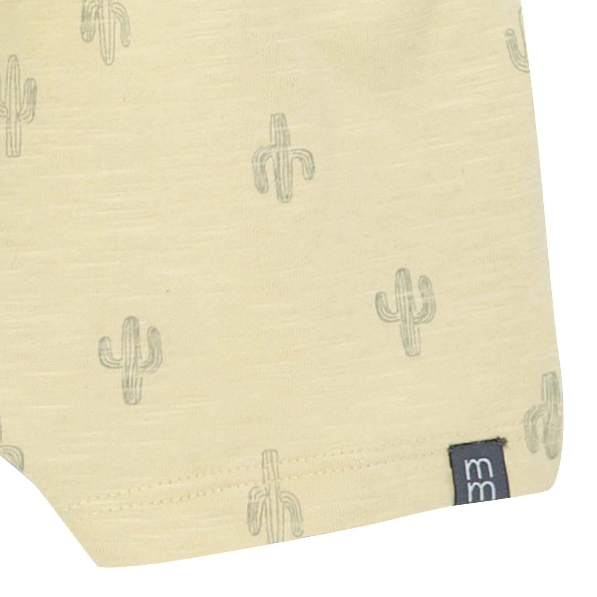 4-Piece Baby Boys Dusty Yellow Cactus Sleeveless Shirts and Shorts Set