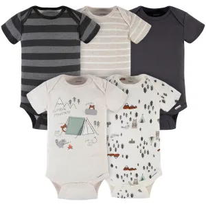 5-Pack Baby Boys Camping Short Sleeve Onesies® Bodysuits