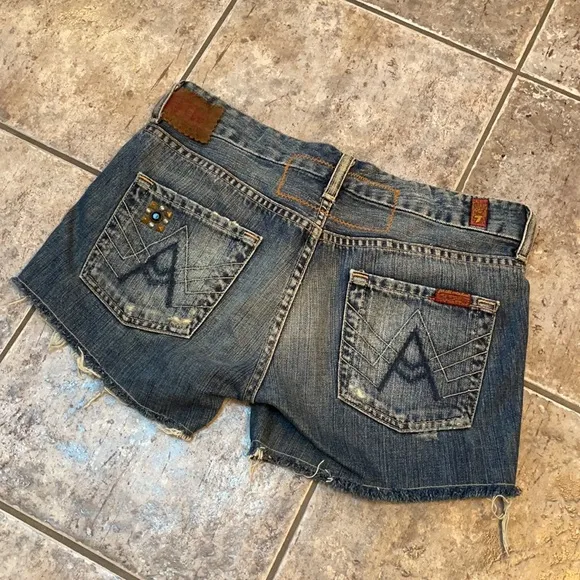 7 for All Mankind Embellished Shorts