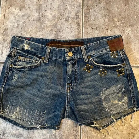 7 for All Mankind Embellished Shorts