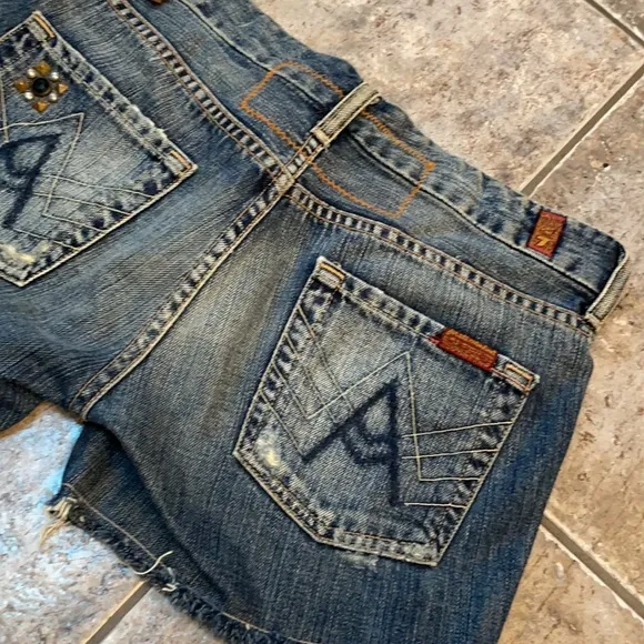 7 for All Mankind Embellished Shorts