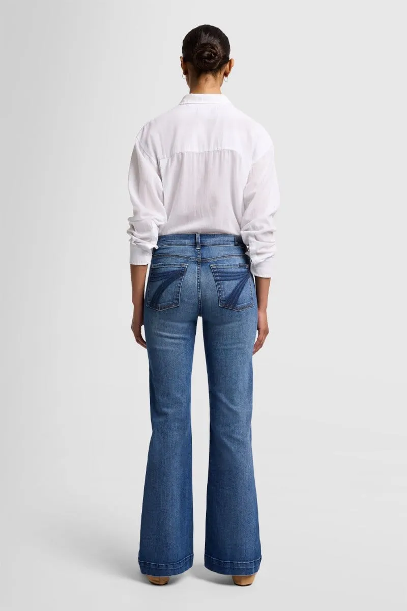 7 For All Mankind Trousers Womens Dojo Tailorless Mid-Rise
