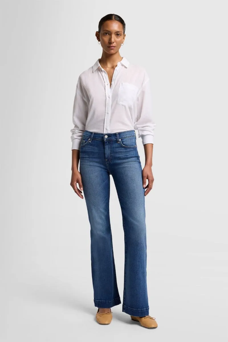 7 For All Mankind Trousers Womens Dojo Tailorless Mid-Rise
