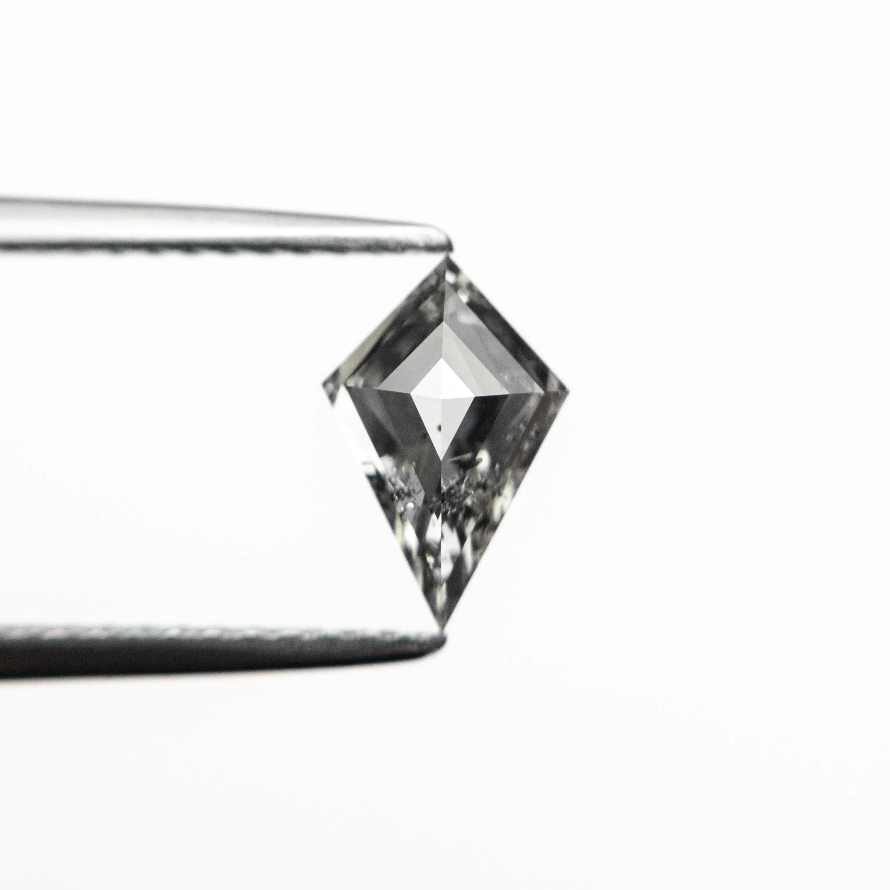 .85 CARAT CANADIAN SALT AND PEPPER DOUBLE CUT KITE DIAMOND