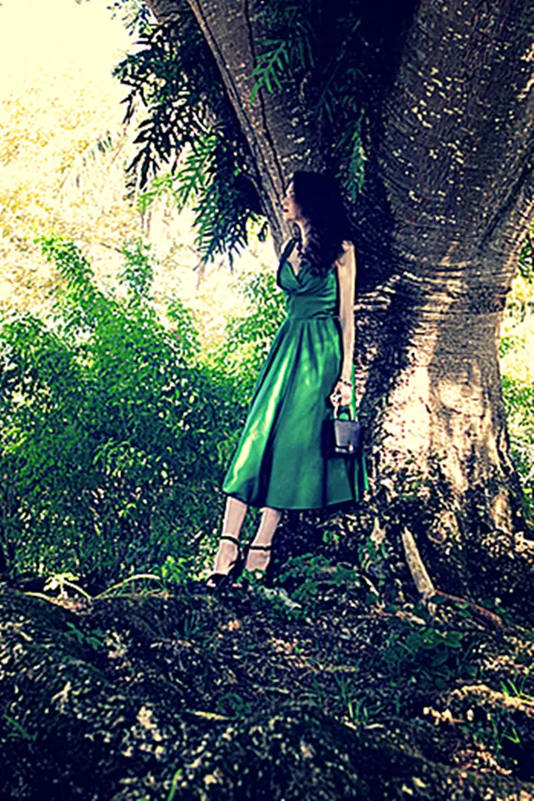 A-line Sweetheart Tea Length Chiffon Sleeveless Prom Dress