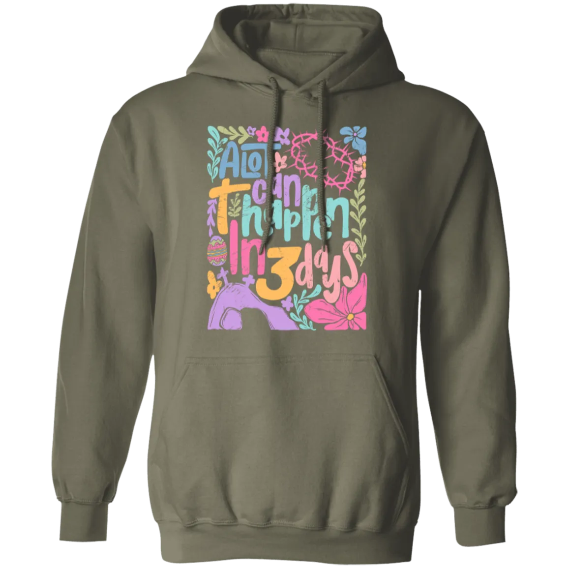 A Lot Can Happen in 3 Days Hoodie - Christian Easter Gildan