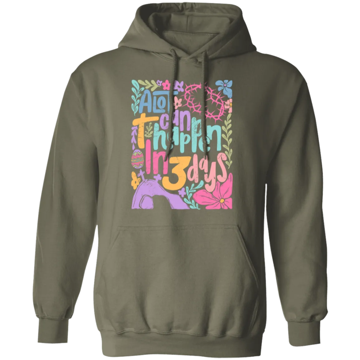 A Lot Can Happen in 3 Days Hoodie - Christian Easter Gildan