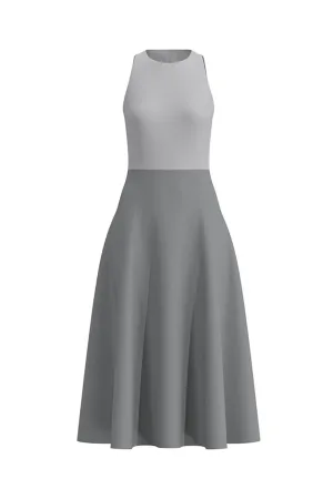 A-SILHOUETTE DRESS IN GREY