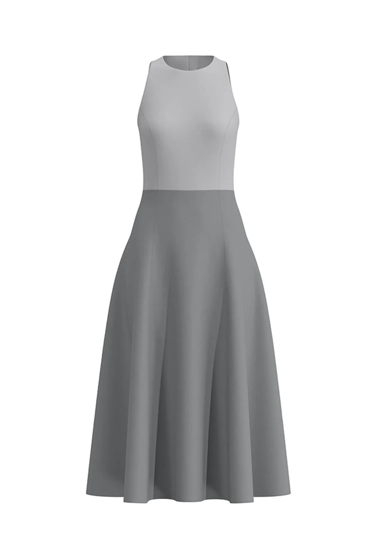 A-SILHOUETTE DRESS IN GREY