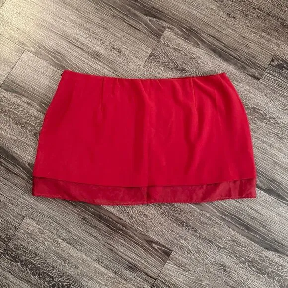 Abercrombie &amp; Fitch Red Mini Skirt New