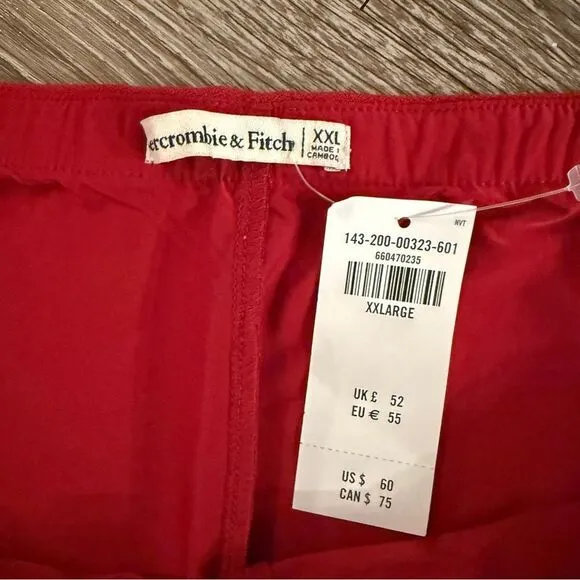 Abercrombie &amp; Fitch Red Mini Skirt New
