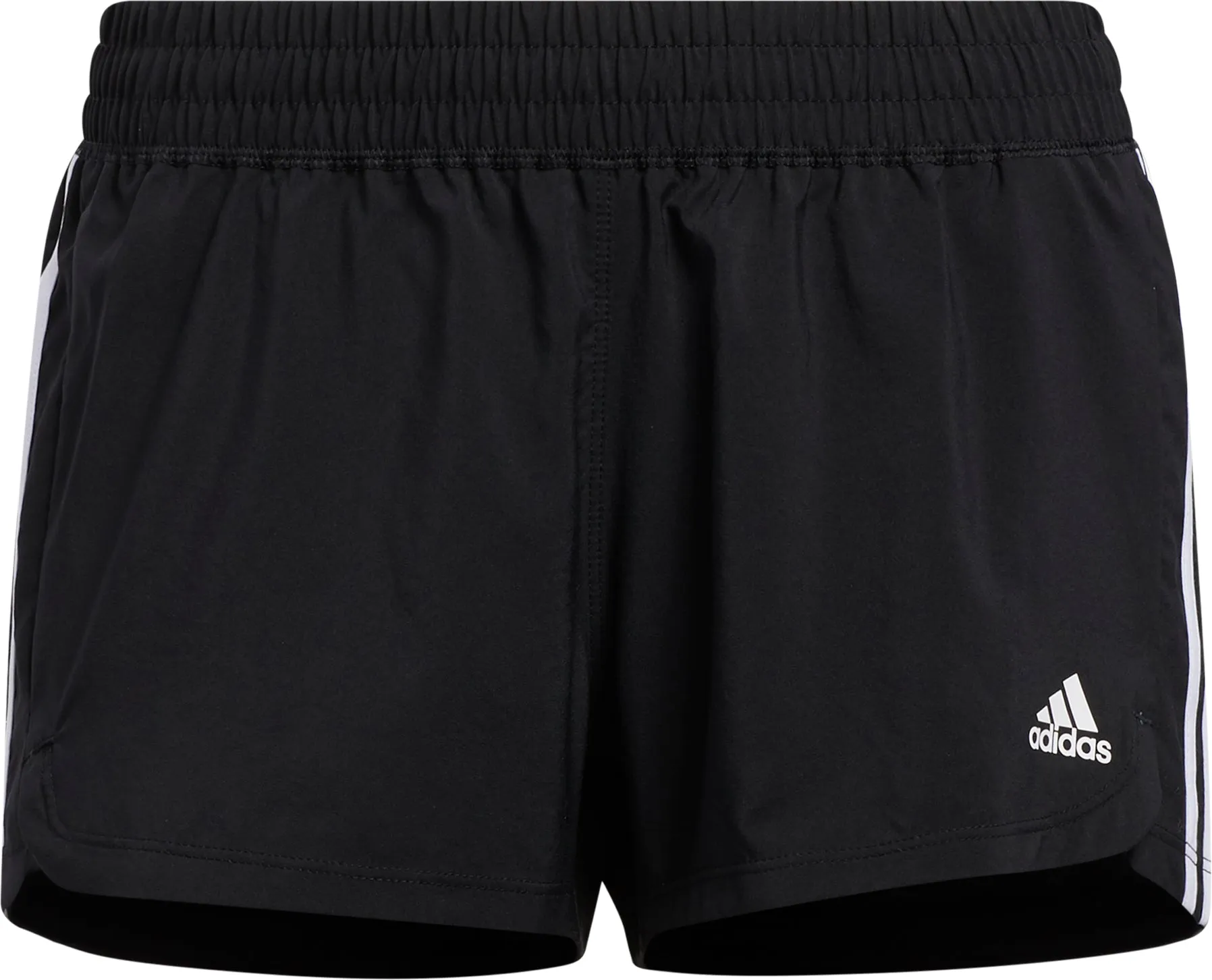 adidas Pacer 3 Stripes Woven Womens Training Shorts - Black