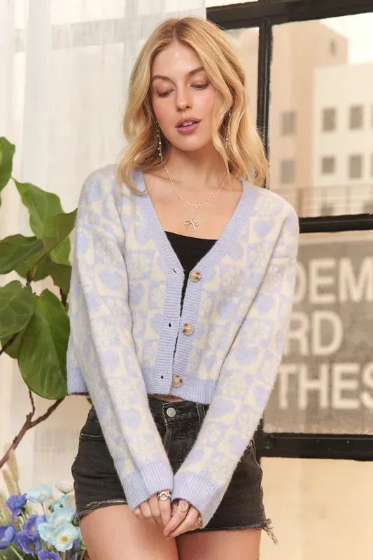 ADORA Button Down Crop Sweater Cardigan