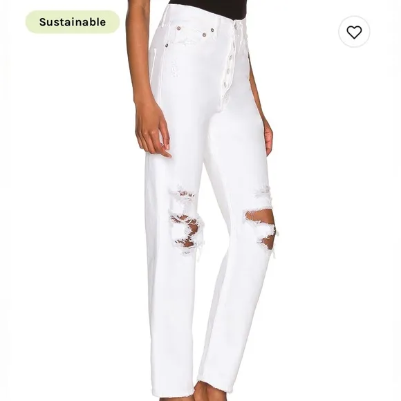 Agolde 90’s mid rise loose Vanish white jeans 23