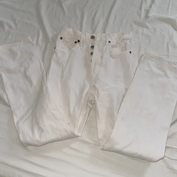 Agolde 90’s mid rise loose Vanish white jeans 23