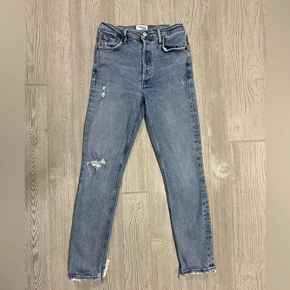 Agolde Nico Style A093B-3002 Cropped Skinny Split Hem Size 26