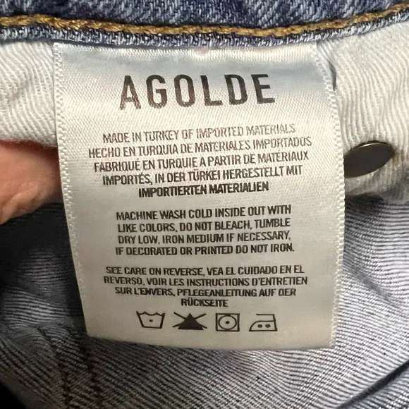 Agolde Nico Style A093B-3002 Cropped Skinny Split Hem Size 26