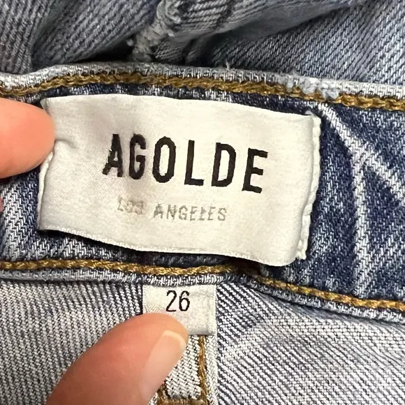 Agolde Nico Style A093B-3002 Cropped Skinny Split Hem Size 26