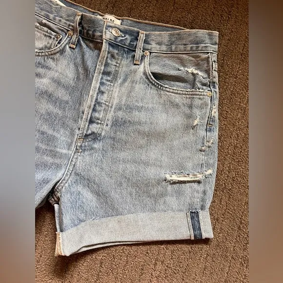 AGOLDE Women’s Medium Wash Jeans Shorts - Size 29