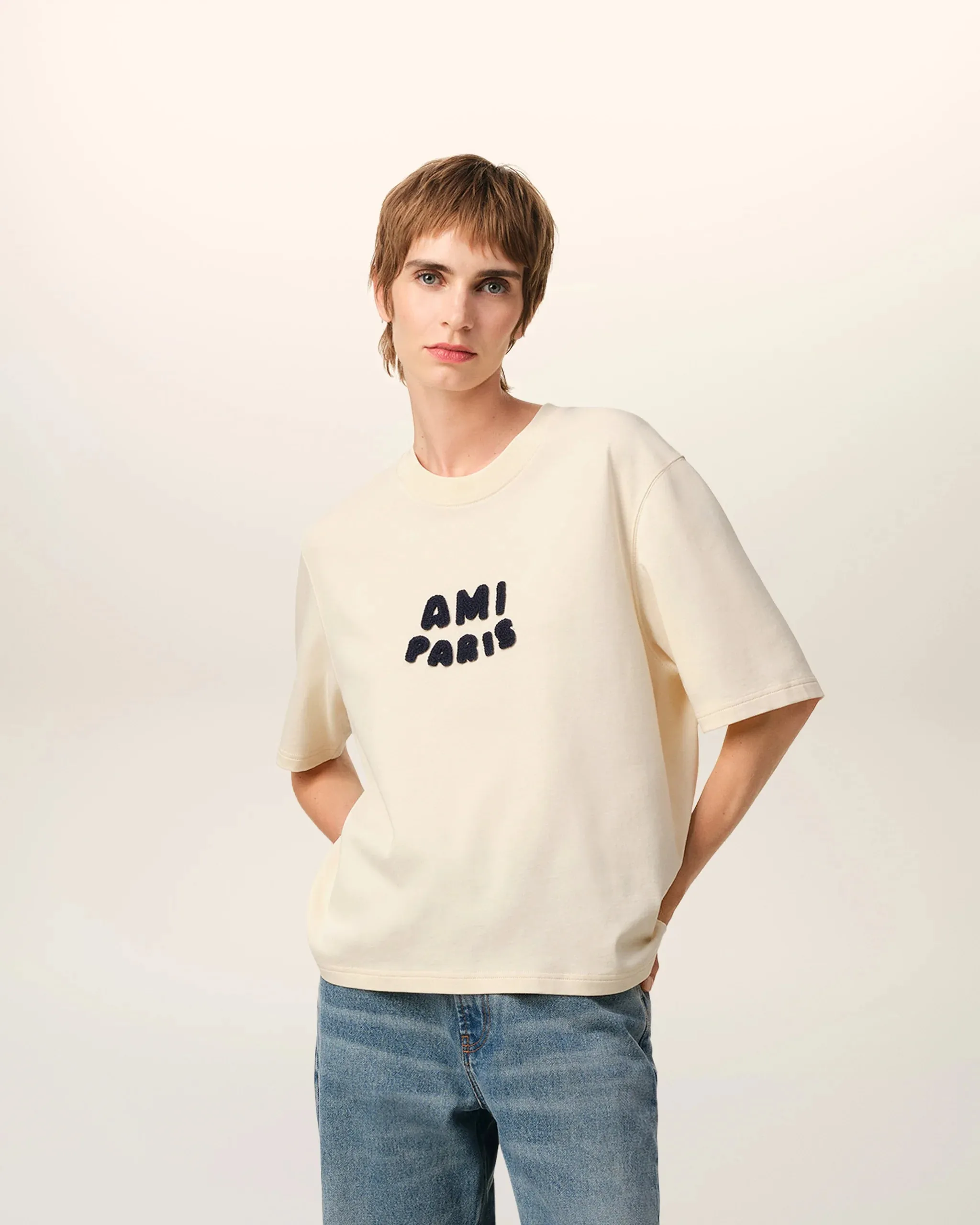 AMI PARIS PATCH T-SHIRT
