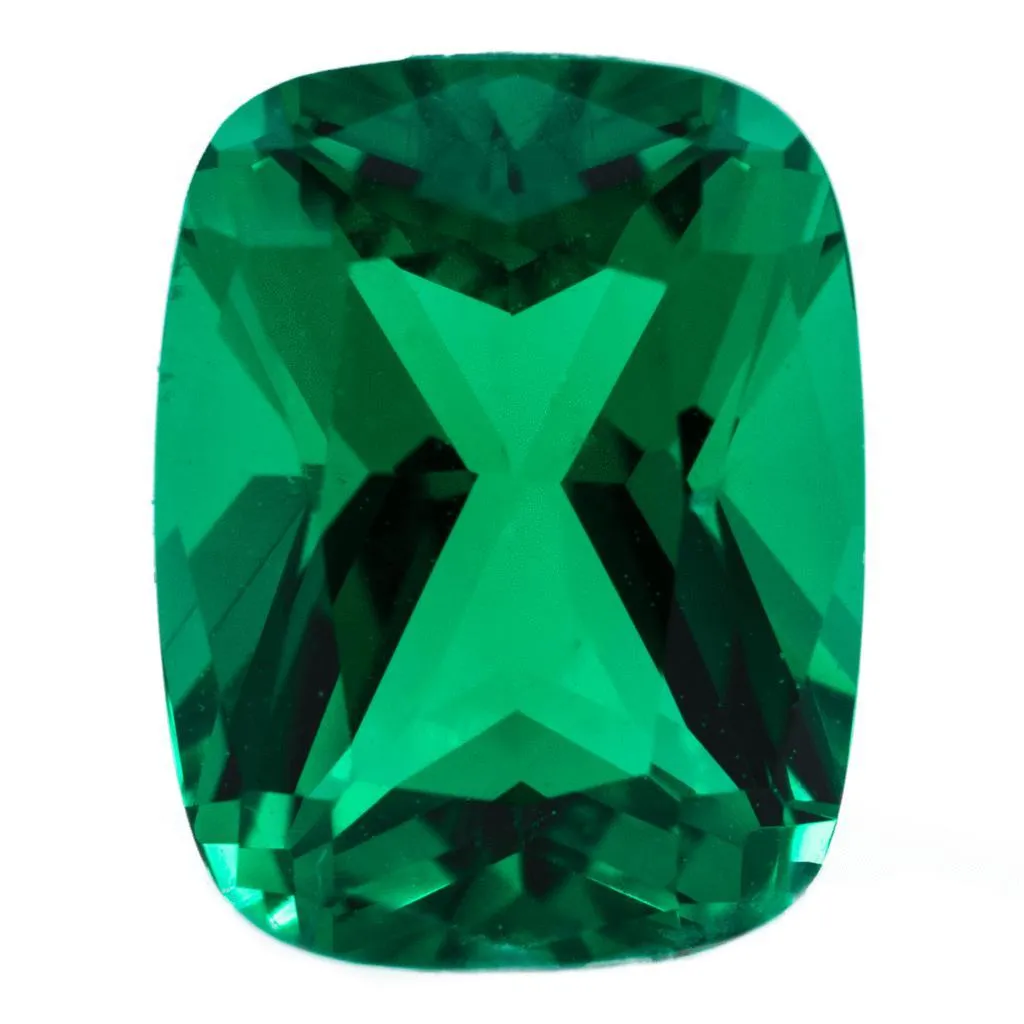 Antique Cushion FAB Lab-Grown Emerald Gems