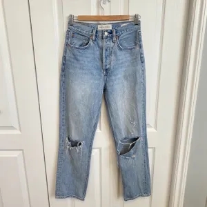 Aritzia Denim Forum Jeans The Joni High Rise Loose 29L Size 25 Light Blue