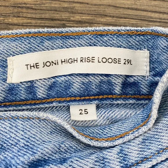 Aritzia Denim Forum Jeans The Joni High Rise Loose 29L Size 25 Light Blue