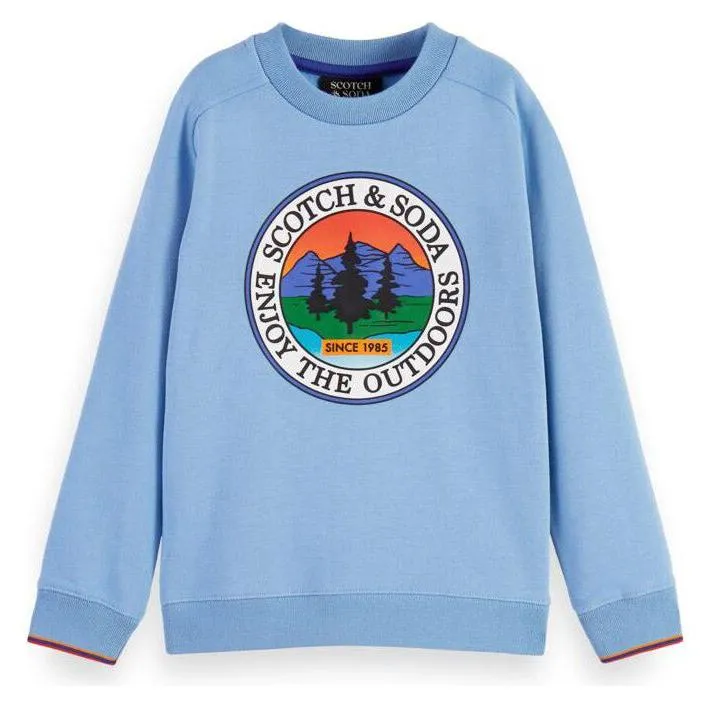 Artwork Crewneck Sweatshirt - Lake Blue