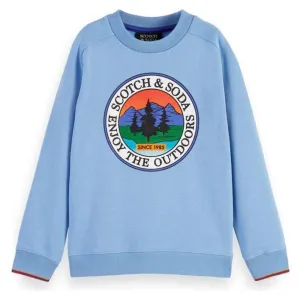 Artwork Crewneck Sweatshirt - Lake Blue