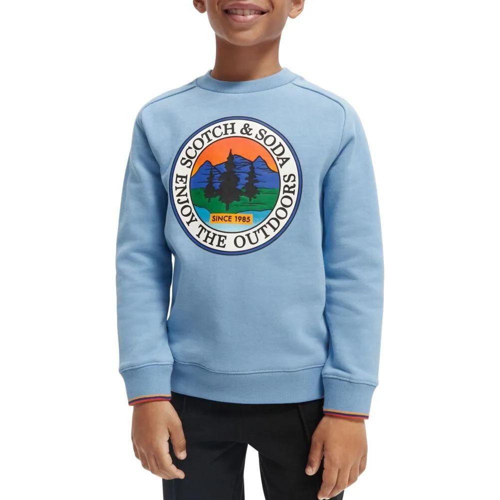 Artwork Crewneck Sweatshirt - Lake Blue