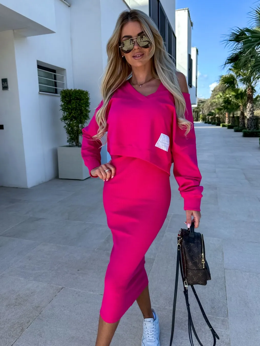 Aurora | Stylish Cropped Sweatshirt Skirt Set