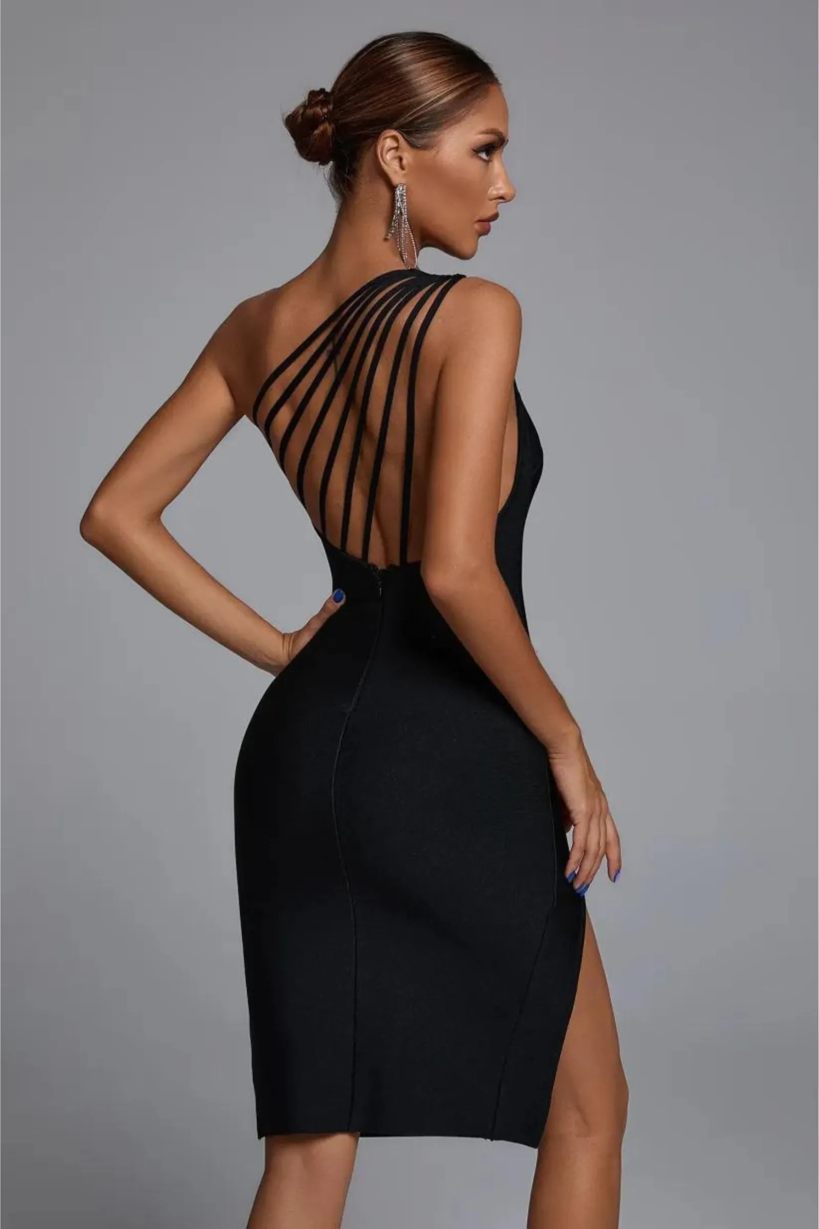 Ava One Shoulder Cocktail Dress- Miss Molly brand