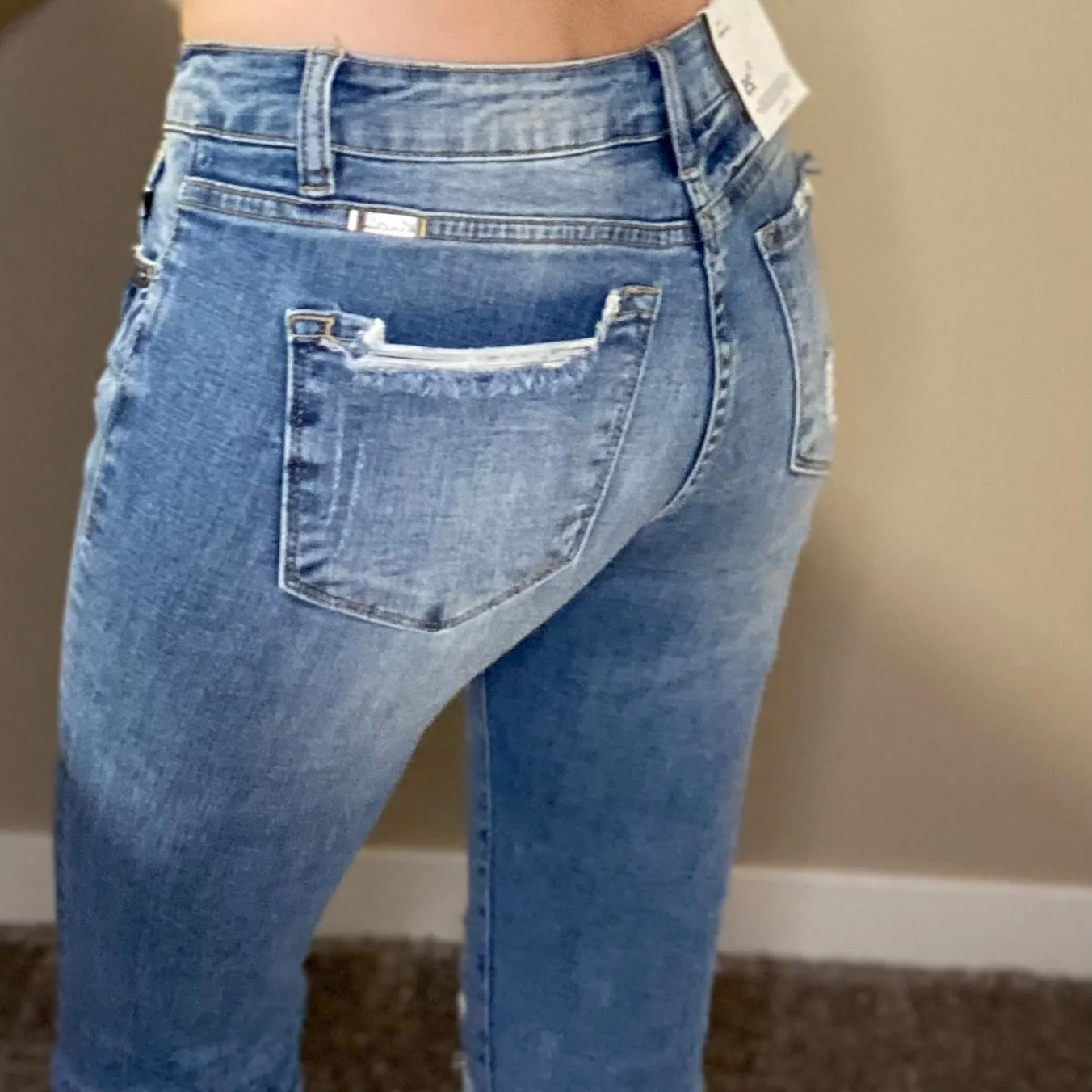 Avery Kancan Mid Rise Ankle Skinny Jeans