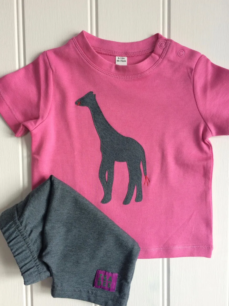 Baby Giraffe T-shirt - Pink