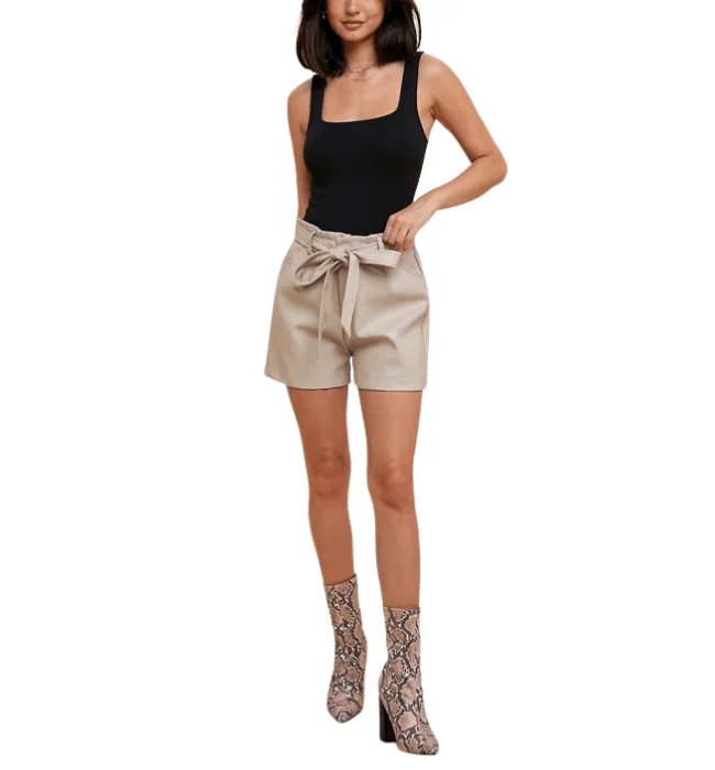 Beacon Vegan Leather Shorts