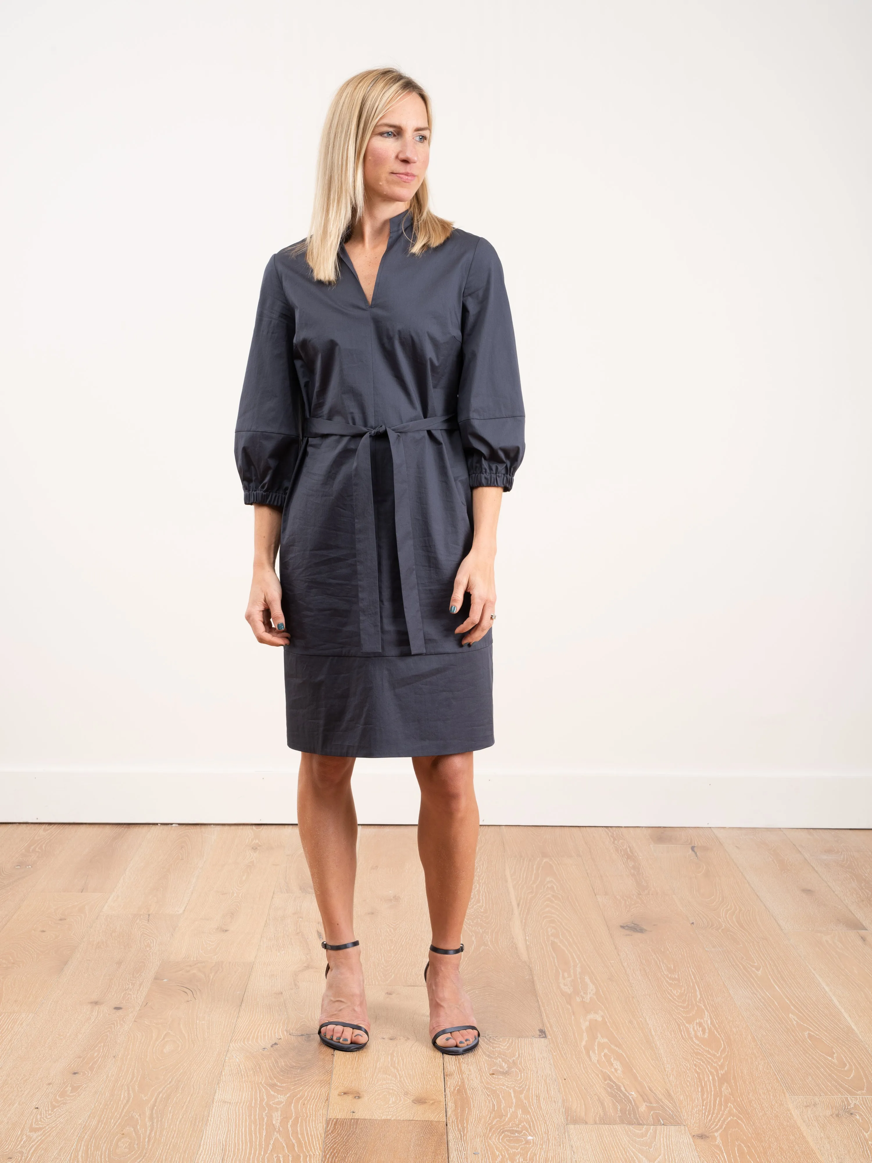 bell sleeve dress - shale