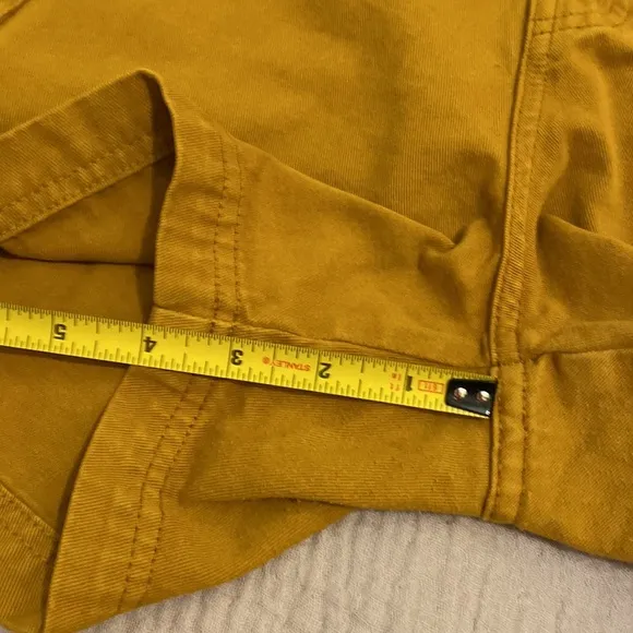 Big Bud Press Work  Pants mustard yellow work cotton work shorts. Size 1XL
