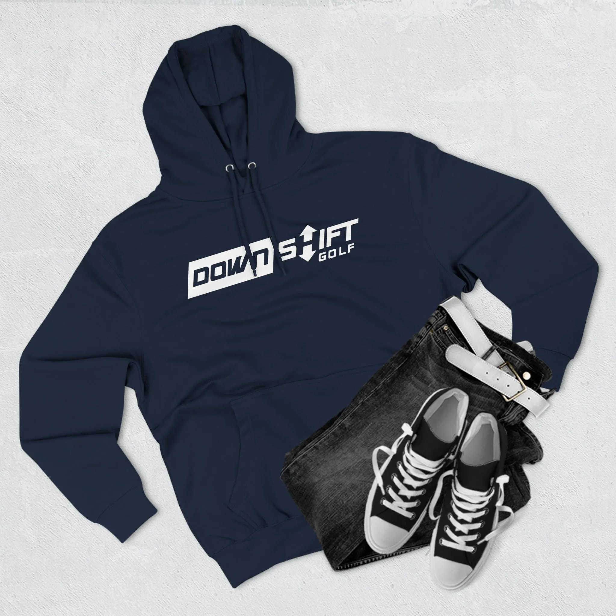 Big Downshift Logo Three-Panel Hoodie