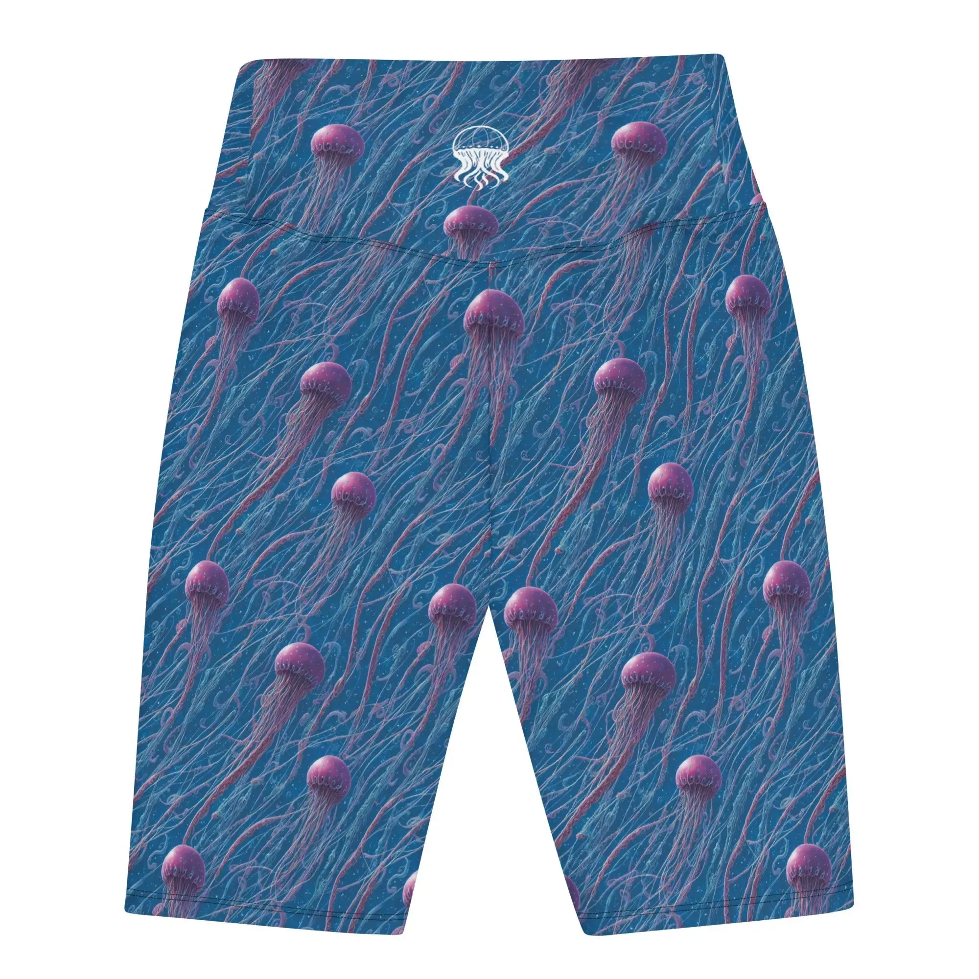 Biker Shorts - Blue and Violet Jellyfishes
