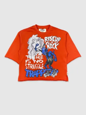 BKYS-T1240-Trapped Cropped Tee