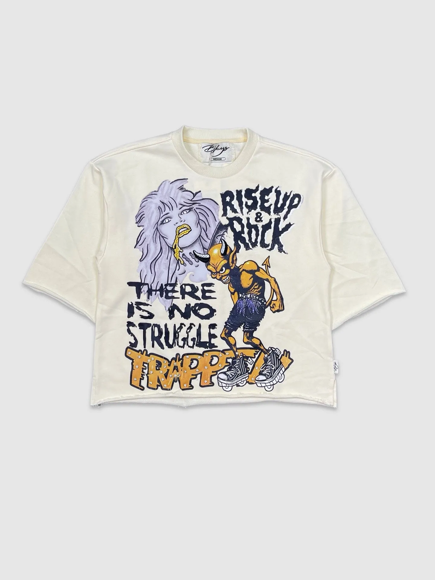 BKYS-T1240-Trapped Cropped Tee