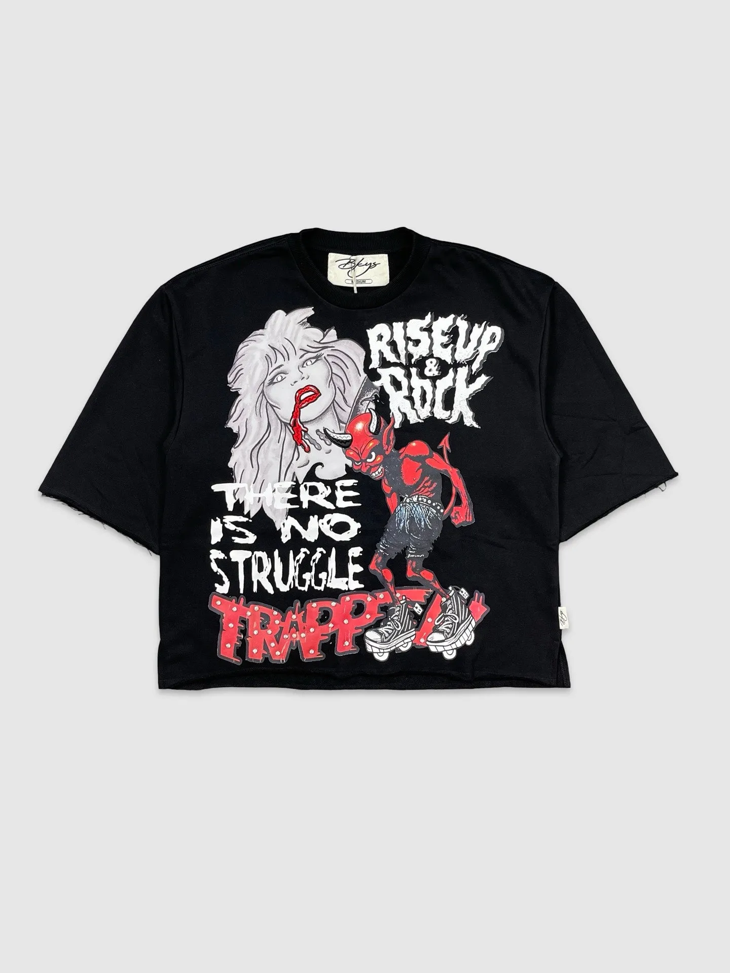 BKYS-T1240-Trapped Cropped Tee