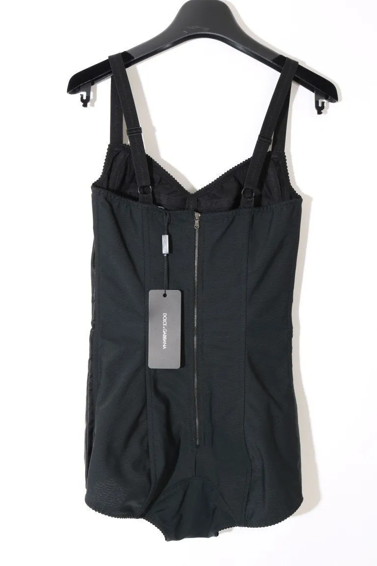 Black Stretch Romper Bodysuit