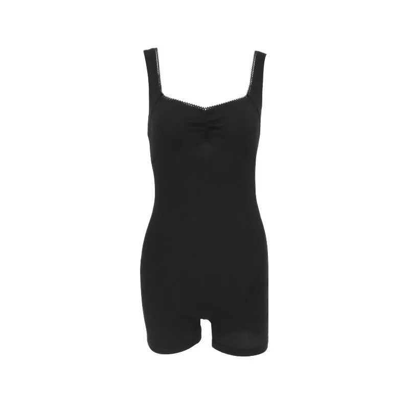 Black Sweetheart Neckline Bodysuit