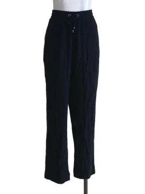 Black Textured Long Pants